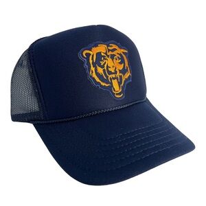 NEW VINTAGE STYLE CHICAGGO BEARS HEAD BLUE TRUCKER HAT CAP ADU…